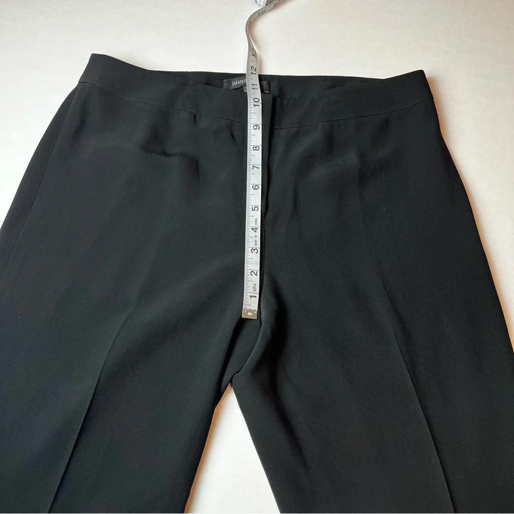 Lafayette 148 New York Barrow Dress‎ Pant Womens Size 10 Black Viscose Acetate